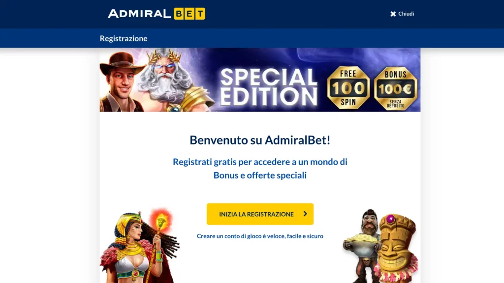 Admiralbet Casino Registrazione
