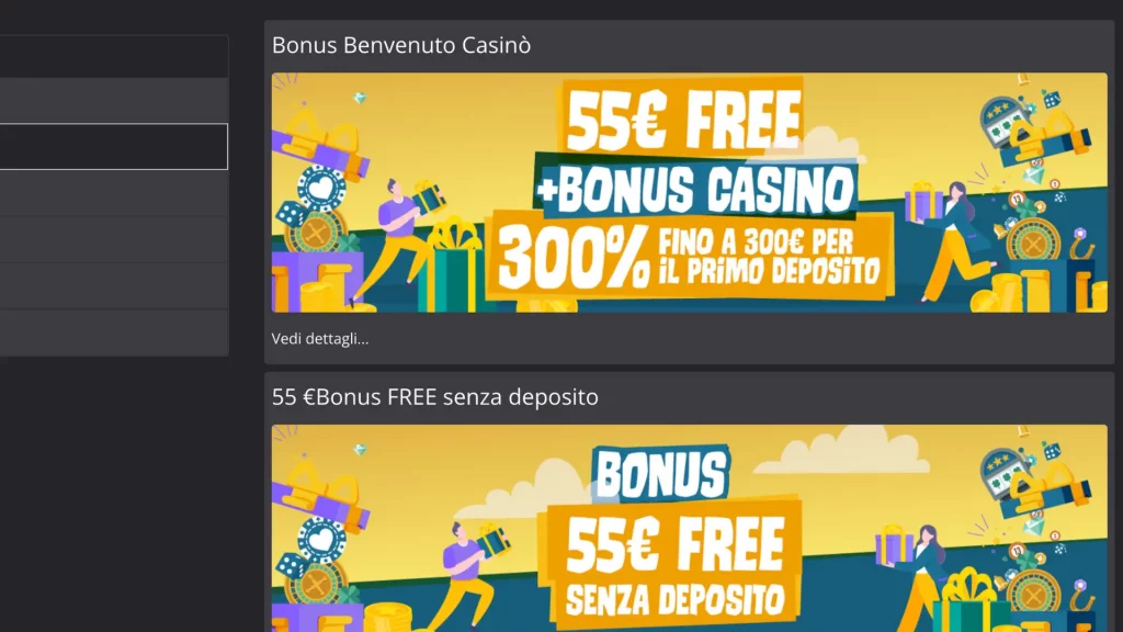 Big Casino Bonus Benvenuto