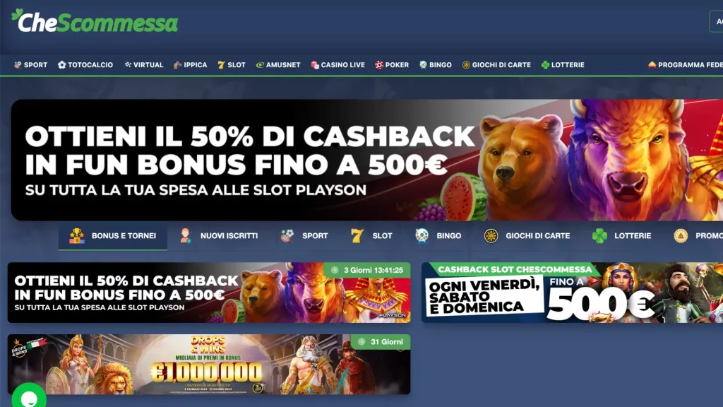 CheScommessa Casino Bonus Benvenuto
