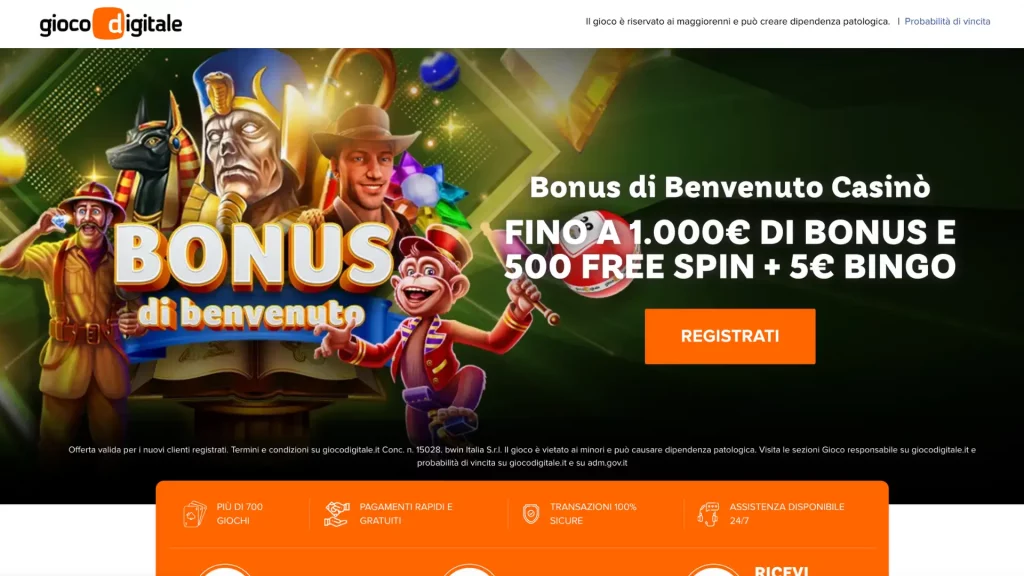 Gioco Digitale Casino Bonus Benvenuto